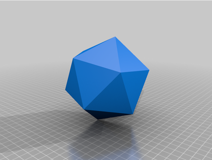 d20 blank icosohedron slicercrush 3d print model - Mito3D