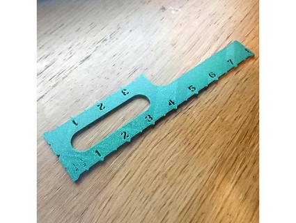 tooth ruler - measure stick miniature games vikingfabian 3d print model - Mito3D