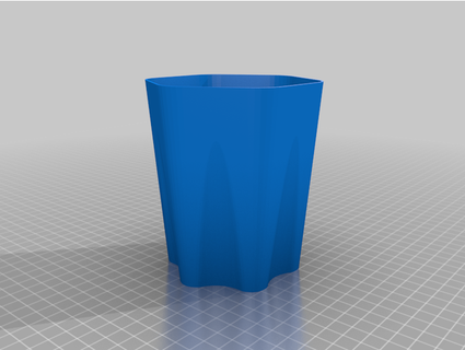 tapered hexagonal vase dtrees 3d print model - Mito3D