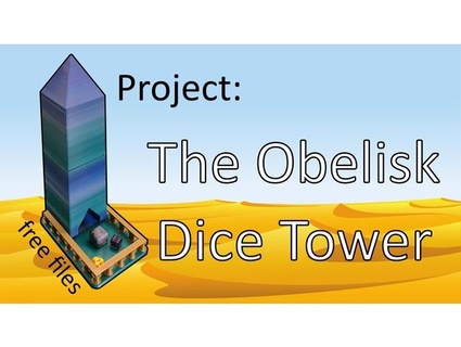 obelisk dice tower wuerfel 3d print model - Mito3D