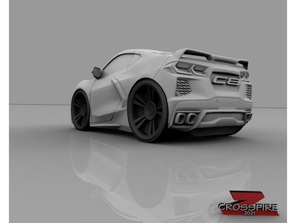corvette c8 comic crossfirez 3d print model - Mito3D