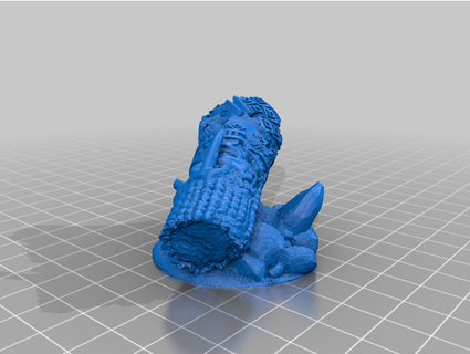kaos cüce arazi heykel kafalar kuşatma kulesi 3d print model - Mito3D