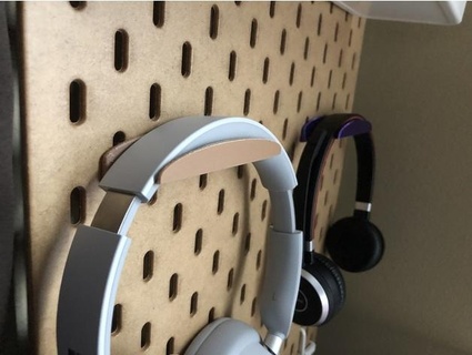 ikea skadis headphone hanger nerd merdules 3d print model - Mito3D