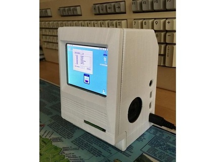 housing raspberry pi 4b resembling tiny mac se 30 barkfin 3d print model - Mito3D