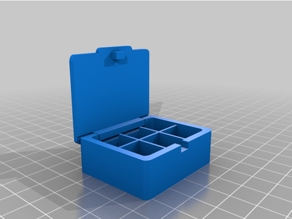 hinge box premounted lid fixed organizers print place snakerandom 3d print model - Mito3D