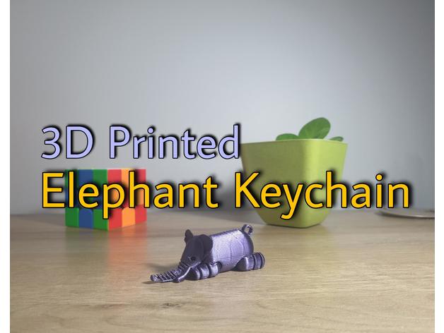 lfs l'éléphant porte clés mignonne vaut coup 3D print model - Mito3D