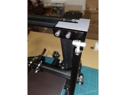 ender 3 frame support rod mount braces tzeman 3d print model - Mito3D