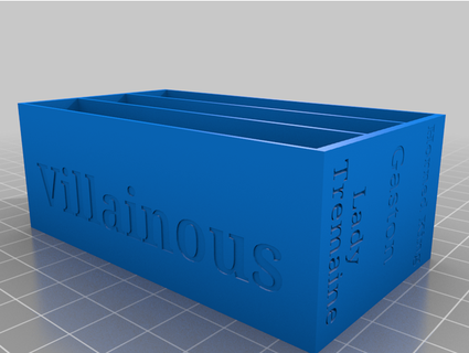 villainous dispicable plots tremaine gaston horned king card organizer gannonstalker 3d print model - Mito3D