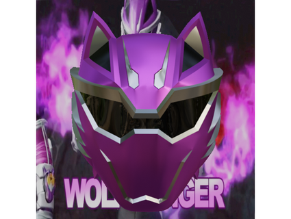 violet wolf ranger inspired helmet budwin 3d print model - Mito3D