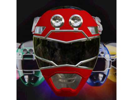 red turbo ranger inspired helmet budwin 3d print model - Mito3D