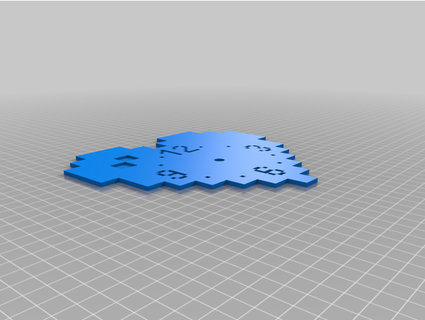 pixel heart wall clock - solid back mathisk 3d print model - Mito3D