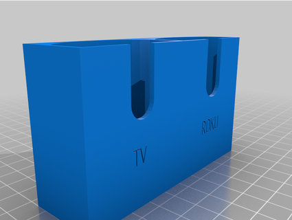 samsung tv roku remote holder gimnof 3d print model - Mito3D