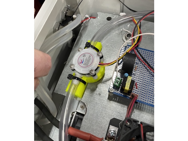 yf-s401 water flow sensor holder flowmeter dirkx2019 3D print model - Mito3D