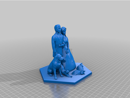 family wedding cake topper trashman2k1 3d print model - Mito3D