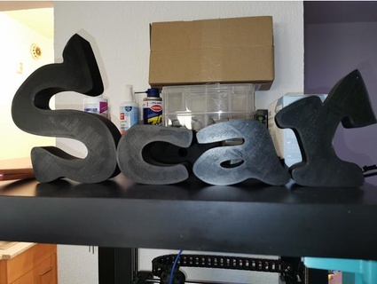 scar lettering sfsghostrider 3d print model - Mito3D