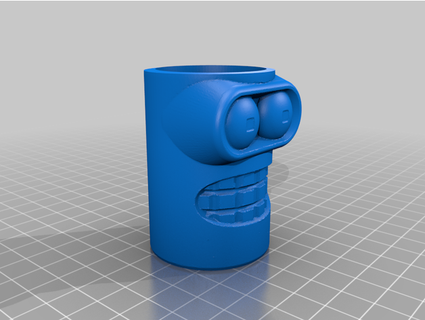 bender bust shot glass gingerjessus 3d print model - Mito3D