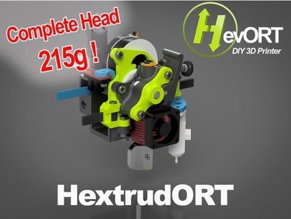 hextrudort - stdht nova mgn9 embedded extruder hevort 3d printer miragec 3d print model - Mito3D