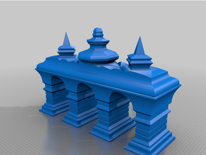 espuma caso Schloss portal pedestal lts magos 3d print model - Mito3D