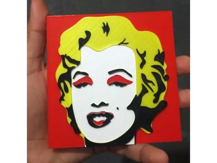 Marilyn Monroe pop Sanat dicas3dprint 3d print model - Mito3D