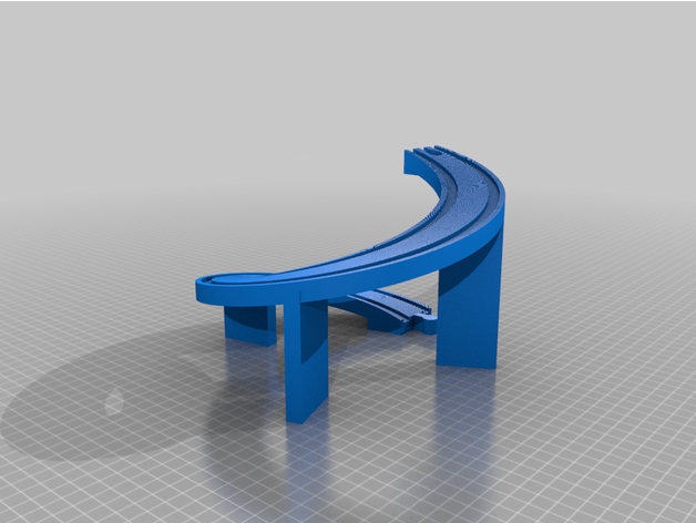 wooden track spiral duckdodgers21andhalfcenturary 3D print model - Mito3D