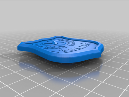police badge inp technologies 3d print model - Mito3D