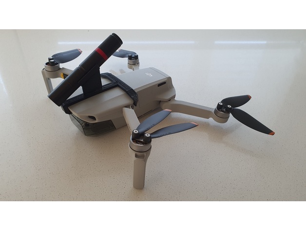 dji Mini 2 mavic Taschenlampe Halter Unterstützung krikavaal 3D print model - Mito3D