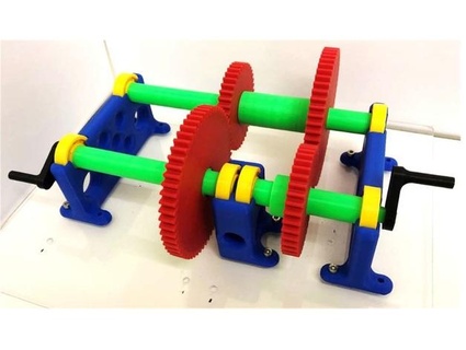 two-stage gear train demonstrator teddiehl 3d print model - Mito3D