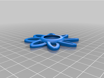 rotary flower hazso 3d print model - Mito3D