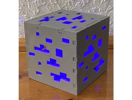 Minecraft Erz Block Lampe jakeballz 3d print model - Mito3D