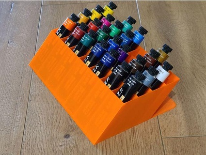 paint rack artist paint tubes scifiguy  3d print model - Mito3D