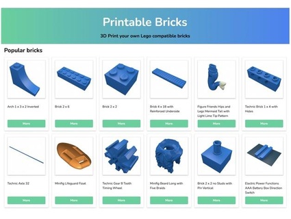 Lego partes compatible ladrillos Ladrillos imprimibles juntos 3d print model - Mito3D