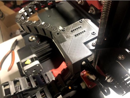 Delgado x eje cable cadena extrusora hotend montar ender 3 Pro v2 directo manejar renoxdeception 3d print model - Mito3D