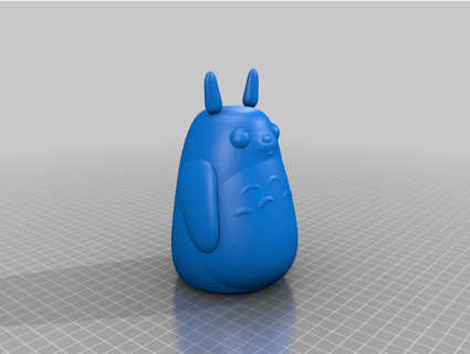 Totoro bas aplati cyron52 3d print model - Mito3D