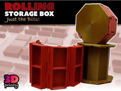 rolling storage box - bits 3d-printy 3d print model - Mito3D