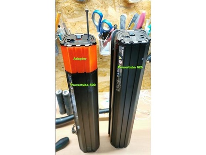 Bosch tubo força bateria adaptador 500wh 625wh jecarve 3d print model - Mito3D