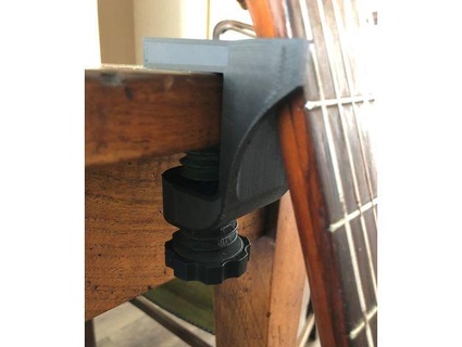 adjustable guitar desk rest - customizable step file included broheme 3d print model - Mito3D
