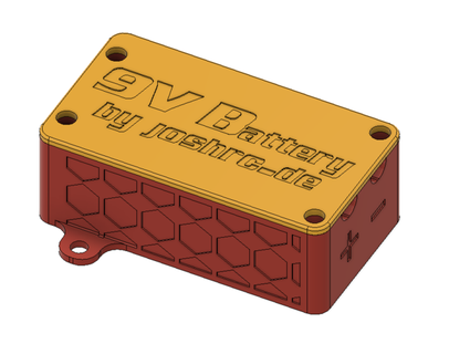 9v batterie boîte Cas gaine logement câbles joshrc 3d print model - Mito3D