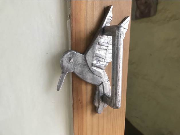 door handles azalea flower humming bird casting sciencemadefunner 3D print model - Mito3D