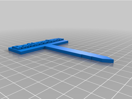 signe jardin Radieschen tombés 3d print model - Mito3D