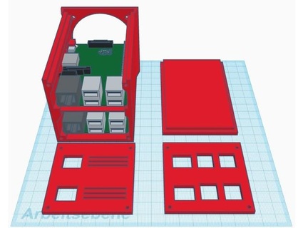 2 rpi case 60mm fan simatics 3d print model - Mito3D
