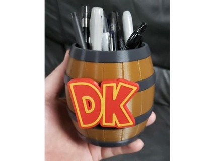 dk barrel pencil cup diniertodesigns 3d print model - Mito3D