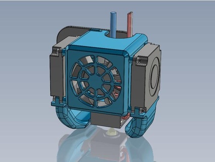 compact trifan ender 3 pro hotend housing motoyoyo 3d print model - Mito3D