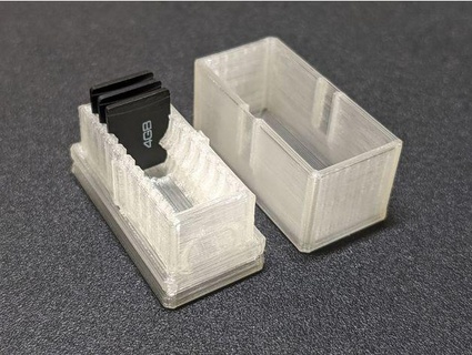 10x micro-sd cards grooved base d3c0de 3d print model - Mito3D