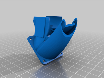 titan aero th3d tough extruder dual fan mount nabcube 3d print model - Mito3D