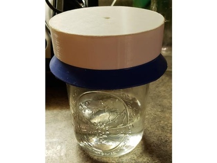mason jar lid vacuum sealer adapter wide mouth mrtitus 3d print model - Mito3D