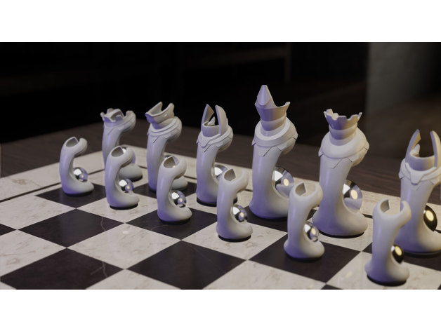 Dünya satranç Ayarlamak İşlemek 3D print model - Mito3D
