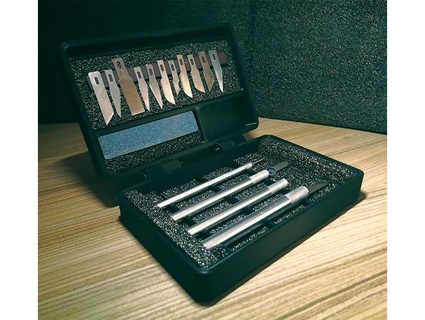 precisão construir faca ferramenta armazenamento caso bainha lâmina caixa detém lâminas facas afiar pedra granimatedesign 3d print model - Mito3D