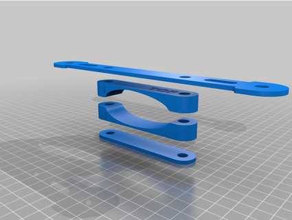 toyota fj cruiser roof rack recovery boards mounts inparty 3d print model - Mito3D