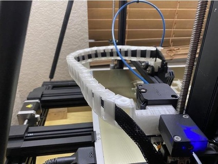 cr6 câble chaîne comprenant filament guider ptfe cghildreth 3d print model - Mito3D
