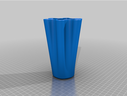 ondulation vase plante pot johnkh 3d print model - Mito3D